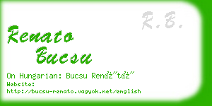 renato bucsu business card